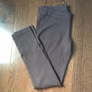 Express cotton stretch skinny leggings M (brown)